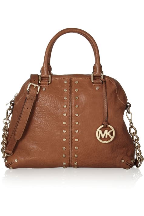 michael kors brown studded purse|Michael Kors brown tote handbags.